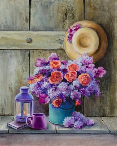 Original Photorealism Floral Paintings by Lucia Verdejo