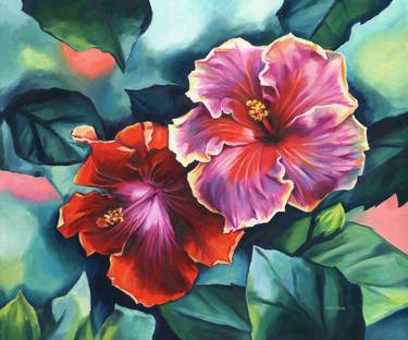 Original Floral Paintings by Lucia Verdejo