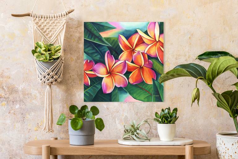 Original Abstract Floral Painting by Lucia Verdejo