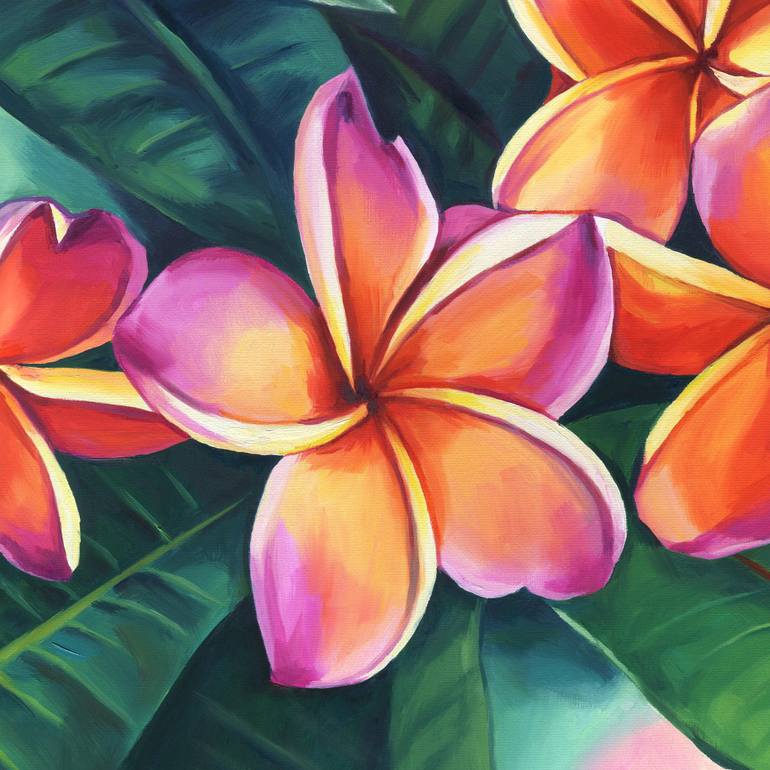 Original Abstract Floral Painting by Lucia Verdejo