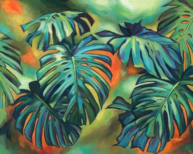 Print of Abstract Botanic Paintings by Lucia Verdejo