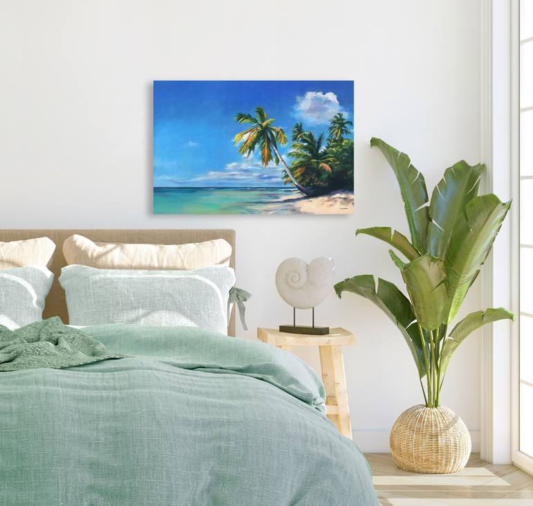Original Photorealism Beach Painting by Lucia Verdejo