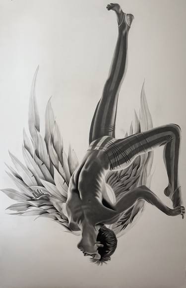 Original Surrealism Fantasy Drawing by Silvana Cure