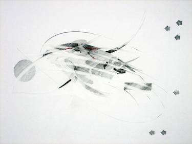 Original Fine Art Abstract Drawings by Marie Anne Jakob