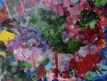 Original Abstract Botanic Paintings by Asma Kazi
