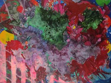 Original Abstract Botanic Paintings by Asma Kazi