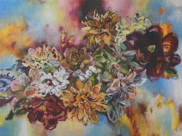 Original Abstract Expressionism Botanic Paintings by Kathryn Fenton