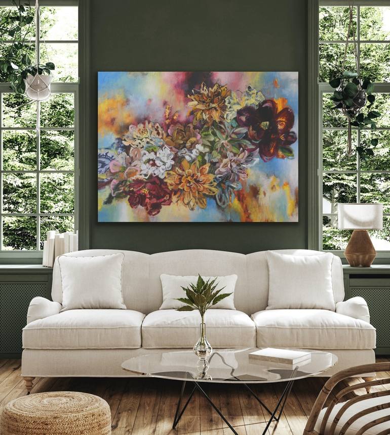 Original Abstract Expressionism Botanic Painting by Kathryn Fenton