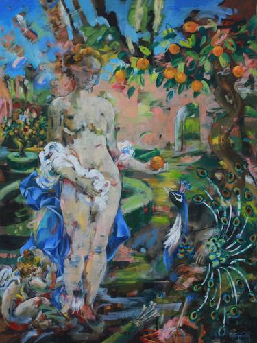 Print of Expressionism Classical mythology Paintings by Kathryn Fenton