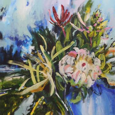 Print of Abstract Expressionism Floral Paintings by Kathryn Fenton