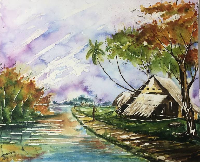 Original Landscape Painting by Lahirukshi Dissanayake