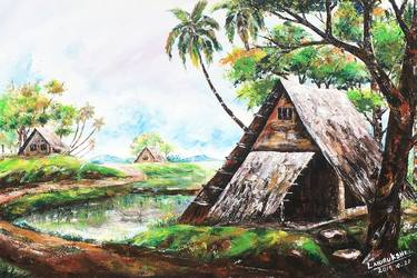 Print of Landscape Paintings by Lahirukshi Dissanayake