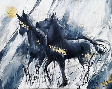 Print of Abstract Expressionism Horse Paintings by Aura Elli