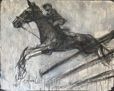 Original Abstract Horse Paintings by Aura Elli