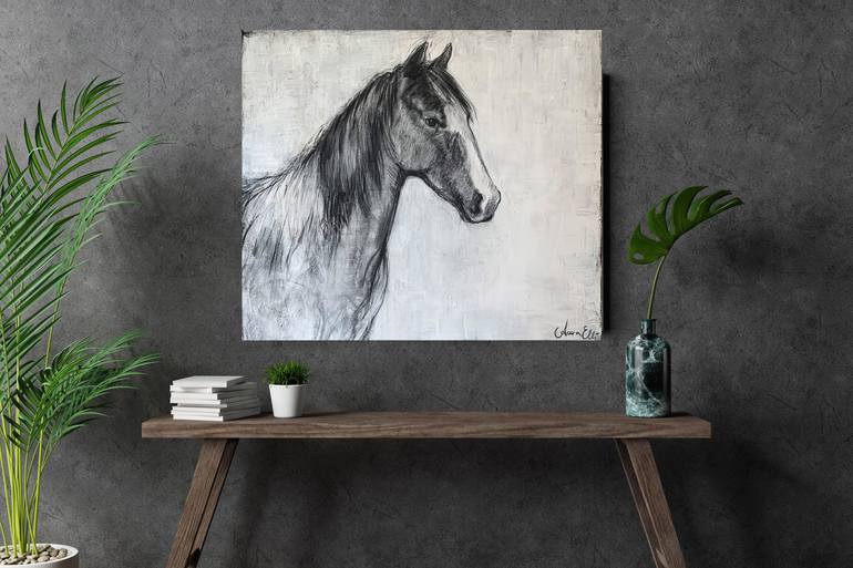 Original Modern Horse Painting by Aura Elli