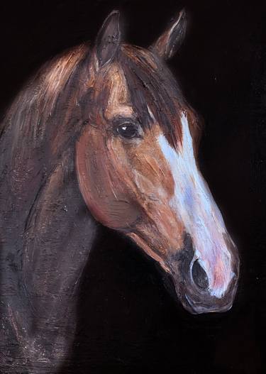Original Expressionism Horse Paintings by Aura Elli
