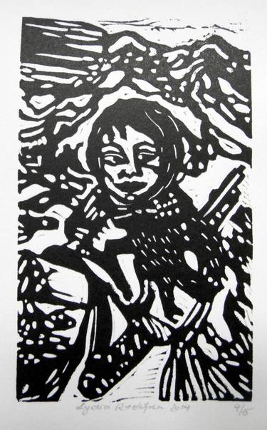 Original Expressionism People Printmaking by Lydia Roelofsen