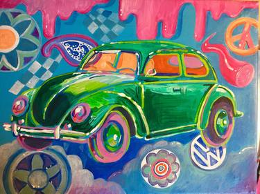 Print of Automobile Paintings by Nancy Salamouny
