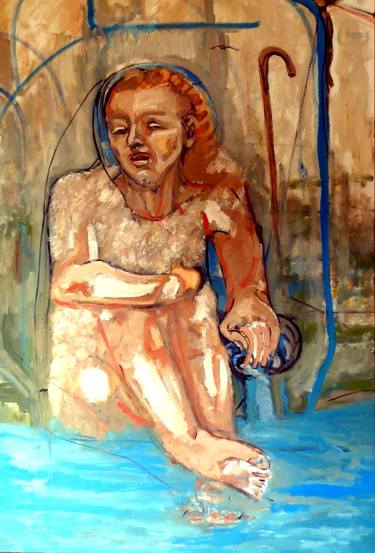 Original Figurative Religion Paintings by Iris Alvarenga