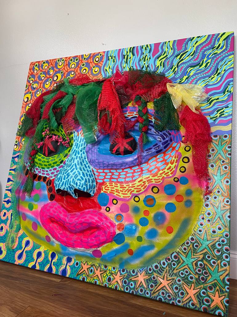 Original Abstract People Painting by Andrea Garcia Neri