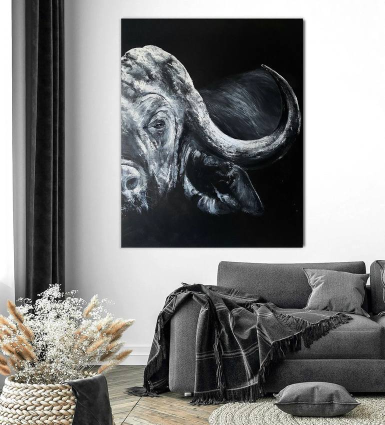 Original Abstract Expressionism Animal Painting by Daryna Ivashchenko