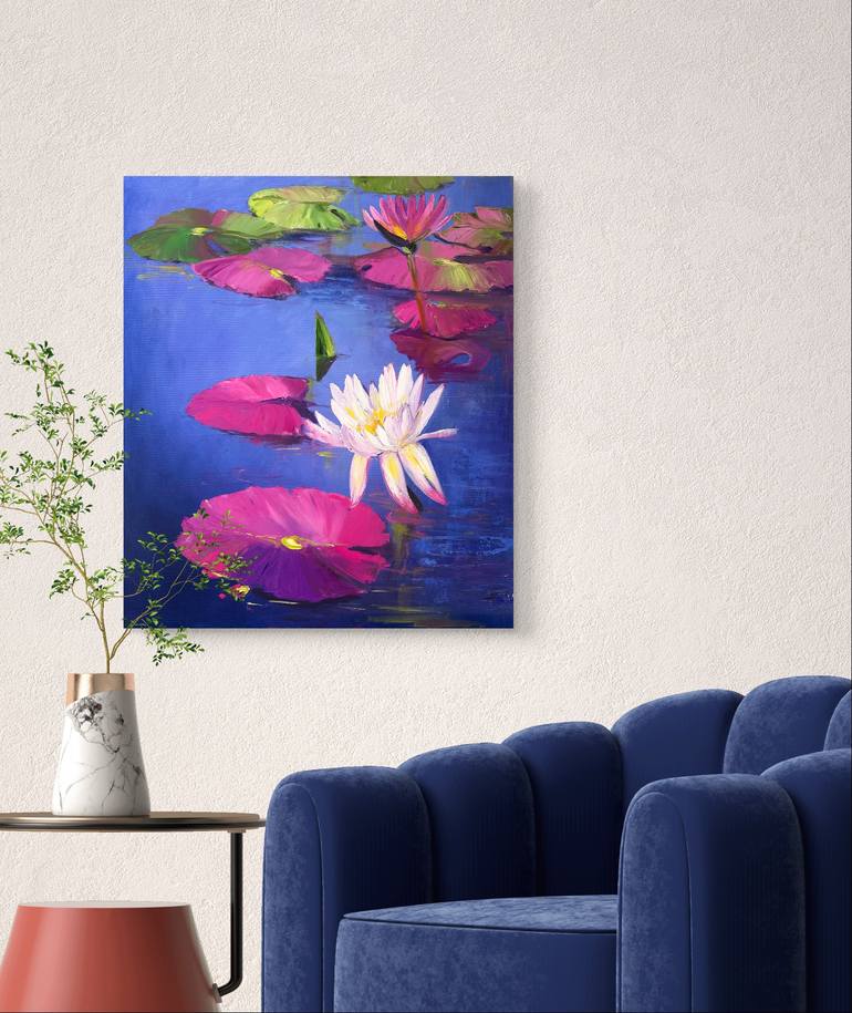 Original Photorealism Floral Painting by Daryna Ivashchenko