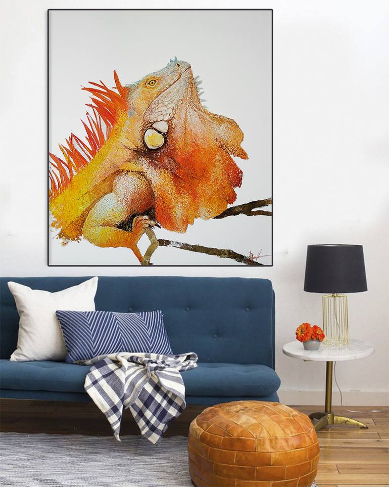 Original Abstract Animal Painting by Daryna Ivashchenko