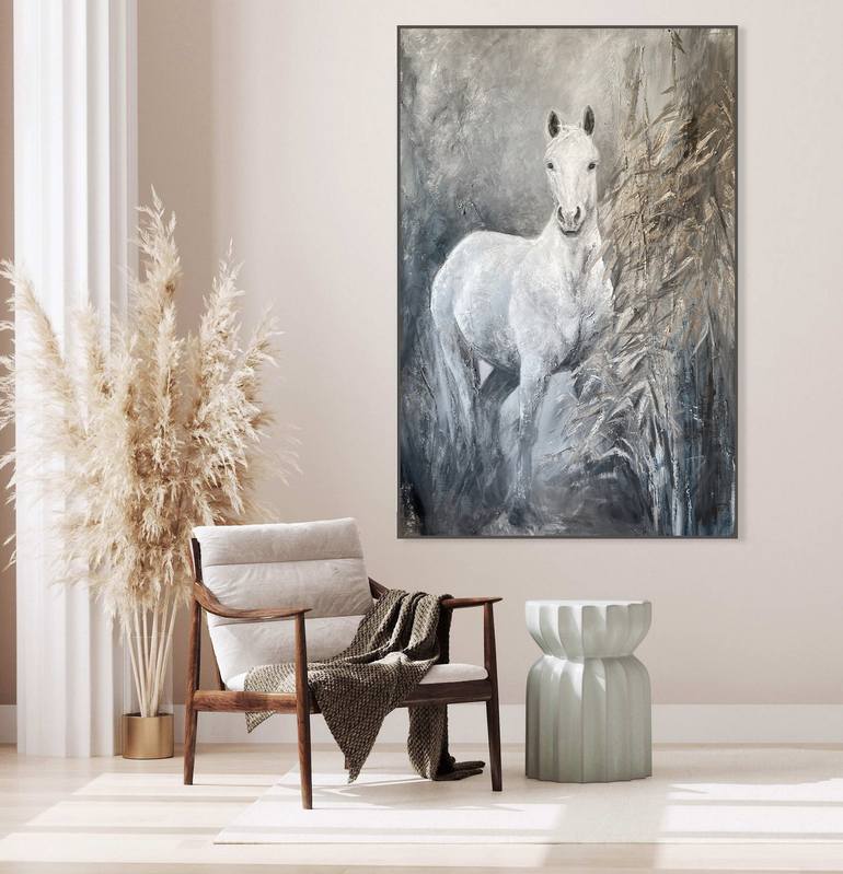 Original Abstract Expressionism Animal Painting by Daryna Ivashchenko