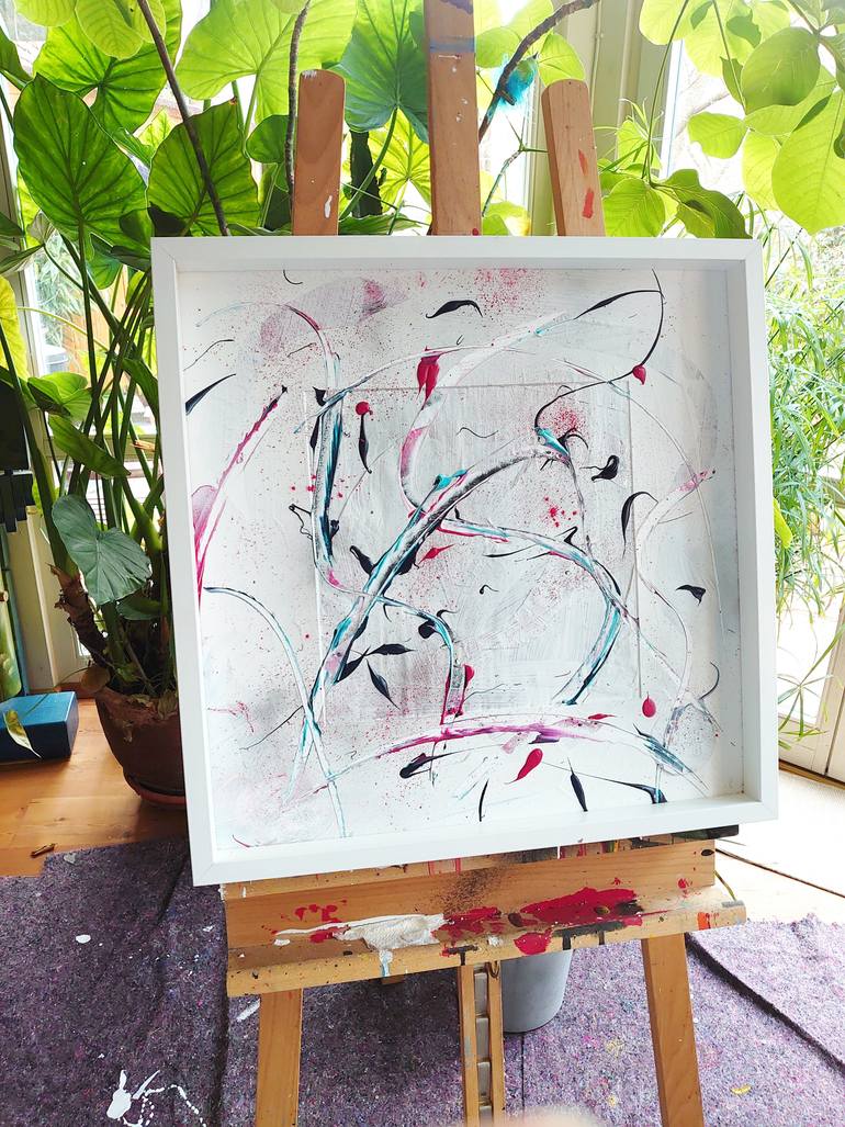 Original Modernism Abstract Collage by Dr Petra Dippold-Goetz