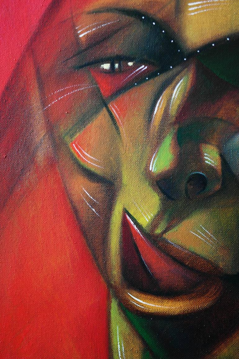 Original Cubism People Painting by Vladimir Davidia