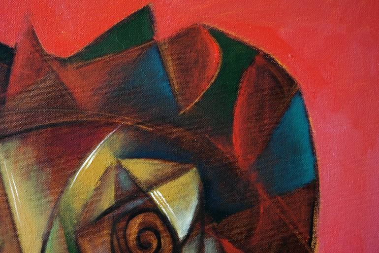 Original Cubism People Painting by Vladimir Davidia