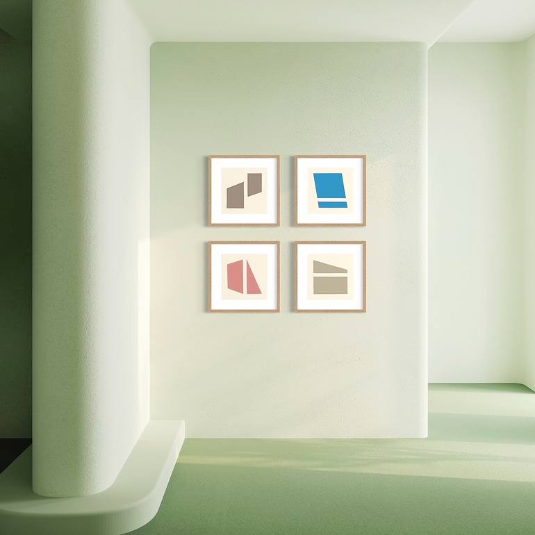 Original Abstract Geometric Painting by Peter Valcarcel