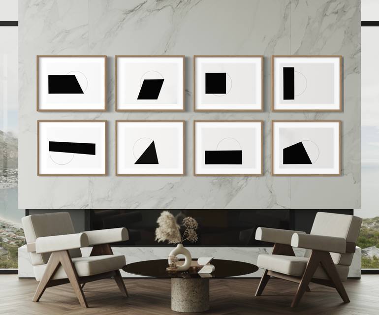 Original Abstract Geometric Painting by Peter Valcarcel