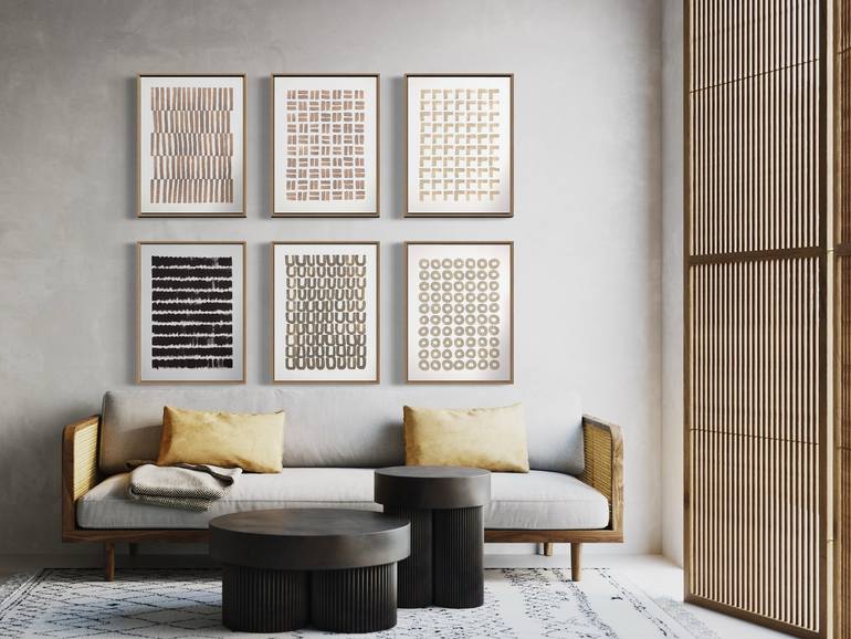 Original Black & White Abstract Painting by Peter Valcarcel