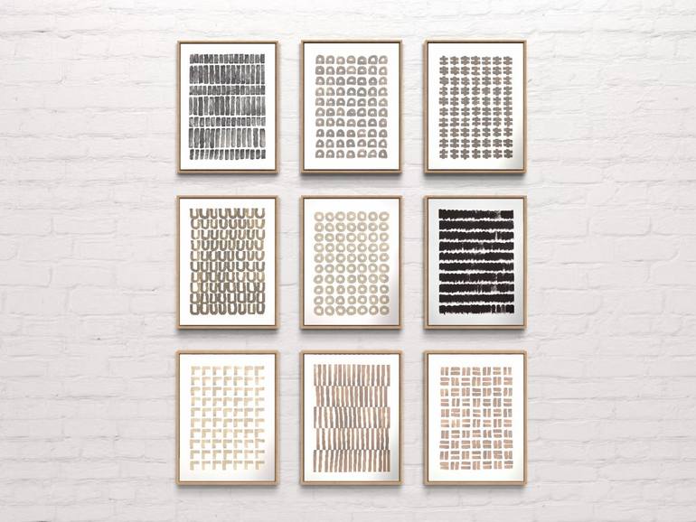 Original Black & White Abstract Painting by Peter Valcarcel