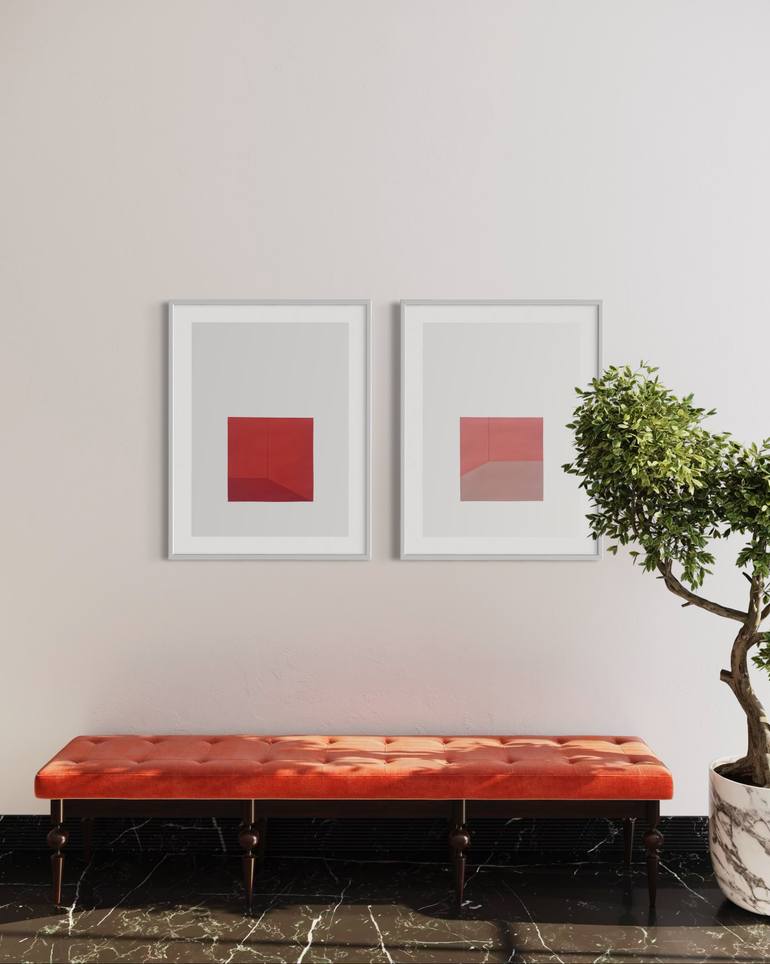 Original Abstract Geometric Painting by Peter Valcarcel