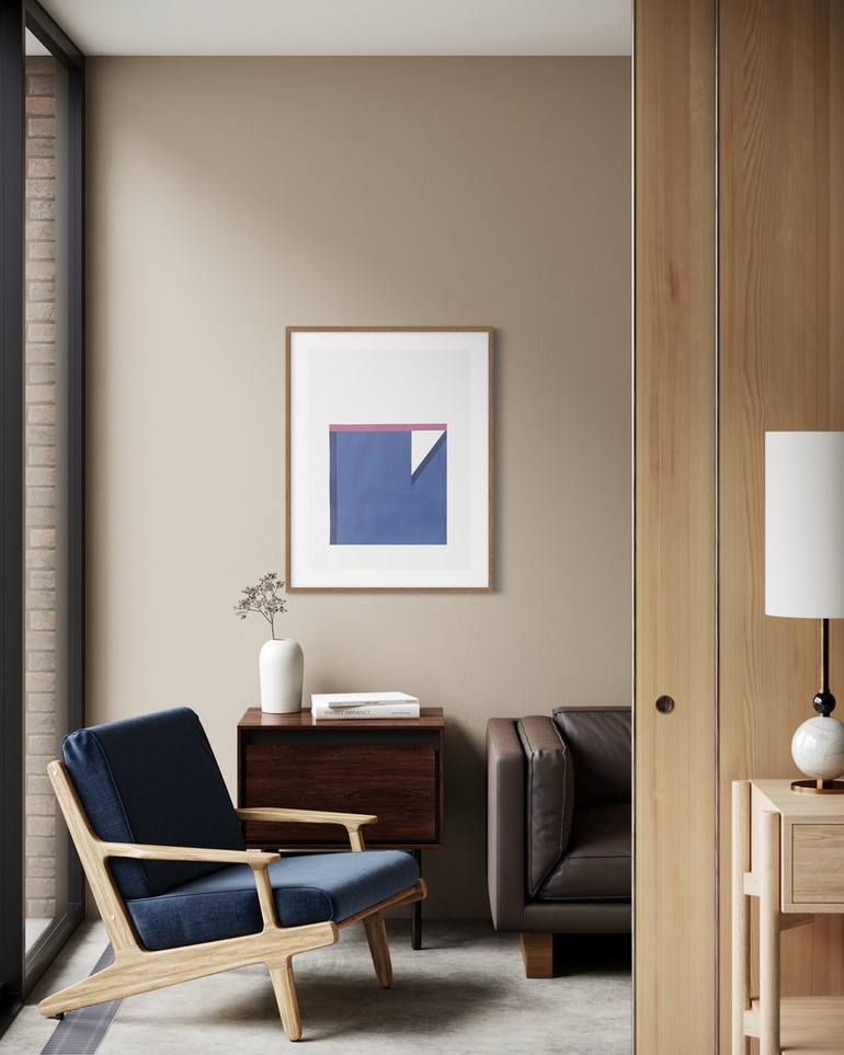 Original Minimalism Geometric Painting by Peter Valcarcel