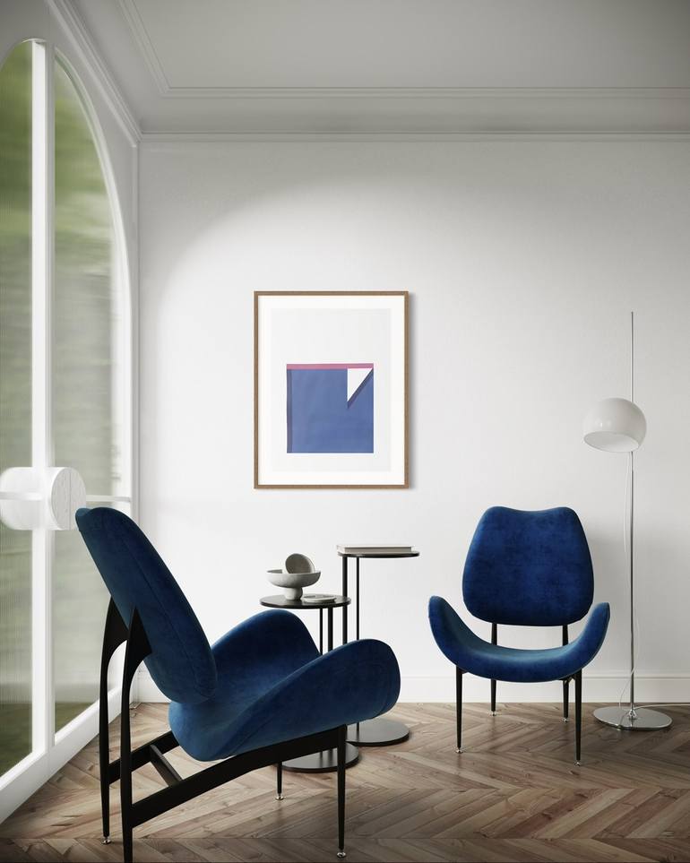 Original Minimalism Geometric Painting by Peter Valcarcel