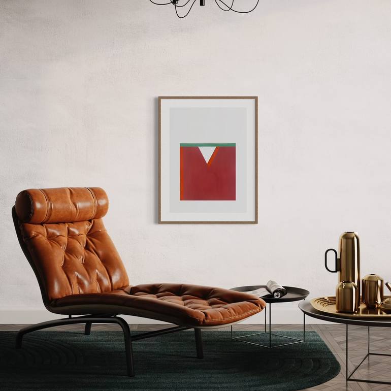 Original Minimalism Geometric Painting by Peter Valcarcel