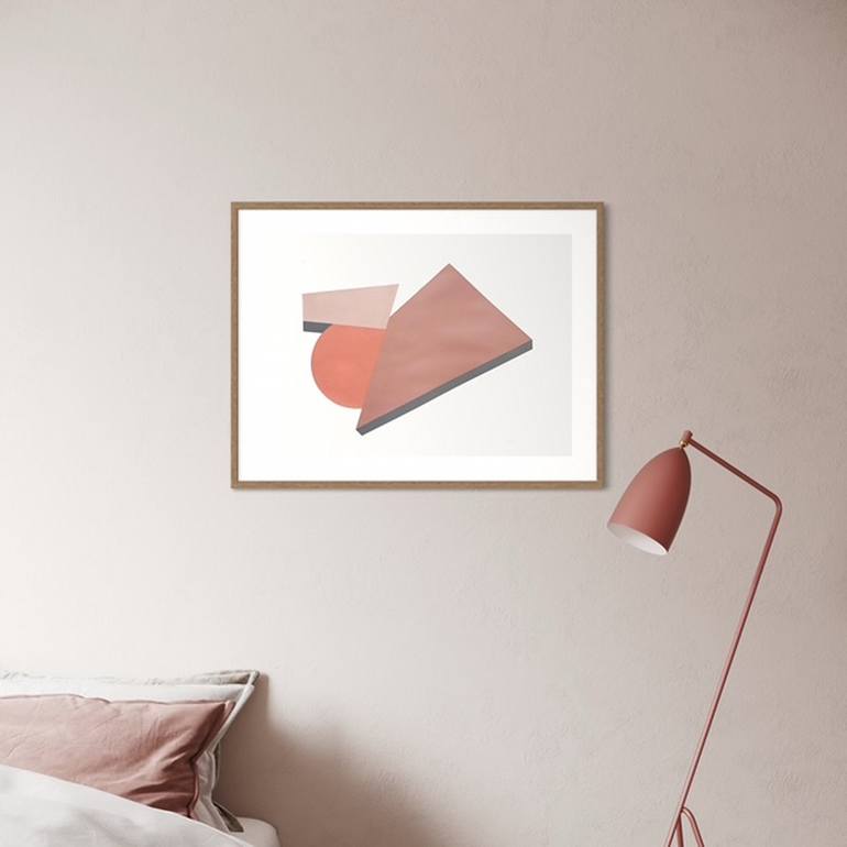 Original Abstract Geometric Painting by Peter Valcarcel