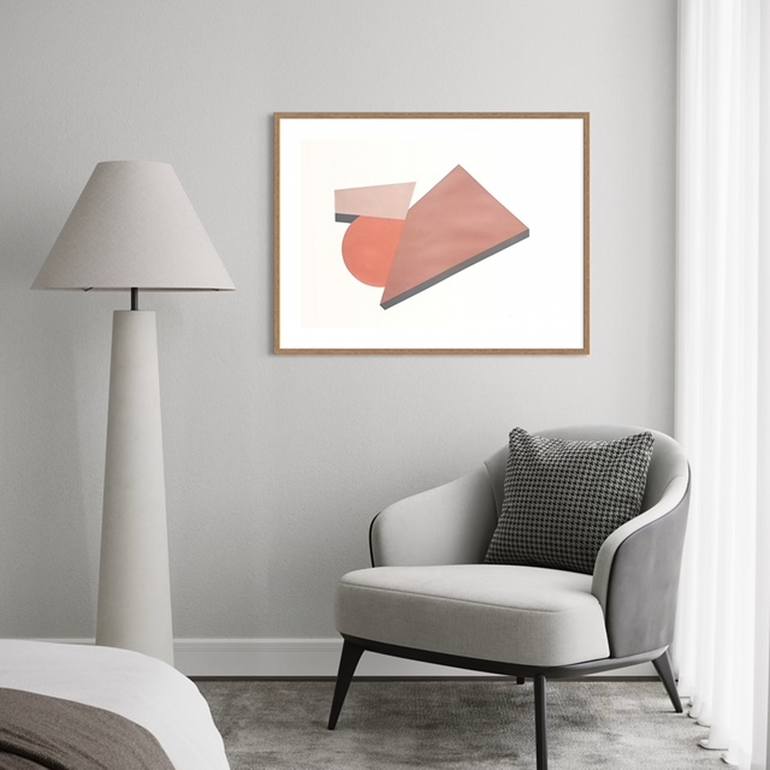 Original Abstract Geometric Painting by Peter Valcarcel
