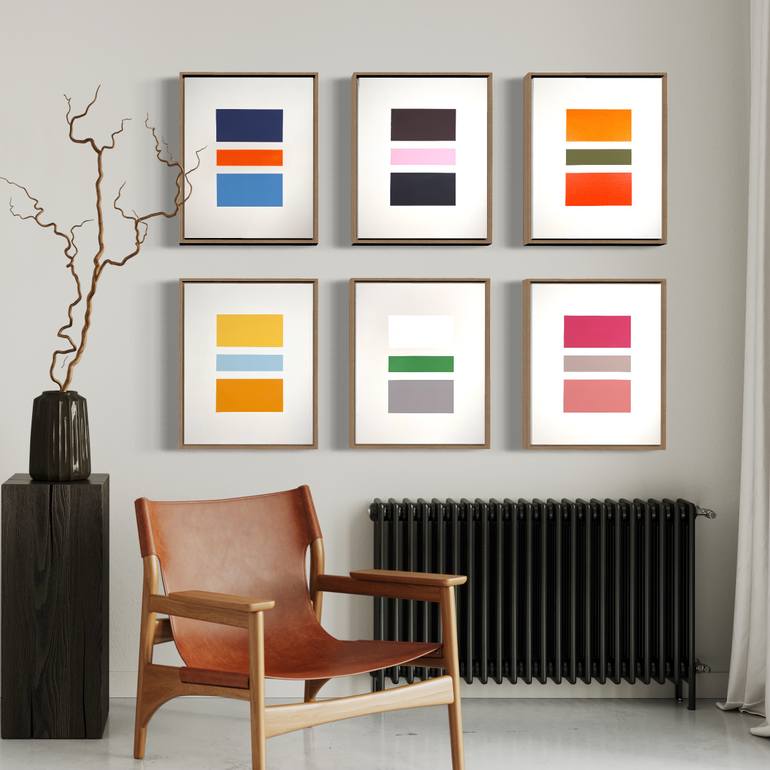 Original Abstract Geometric Painting by Peter Valcarcel