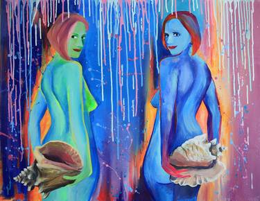 Original Expressionism Women Paintings by Leo Schteinberg
