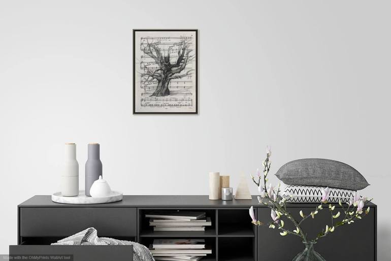 Original Conceptual Landscape Drawing by Leo Schteinberg