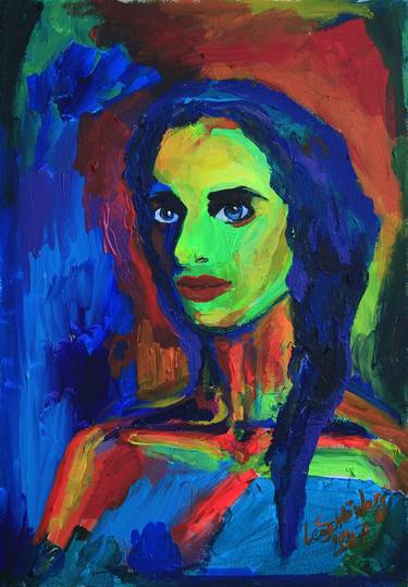 Original Expressionism Portrait Paintings by Leo Schteinberg