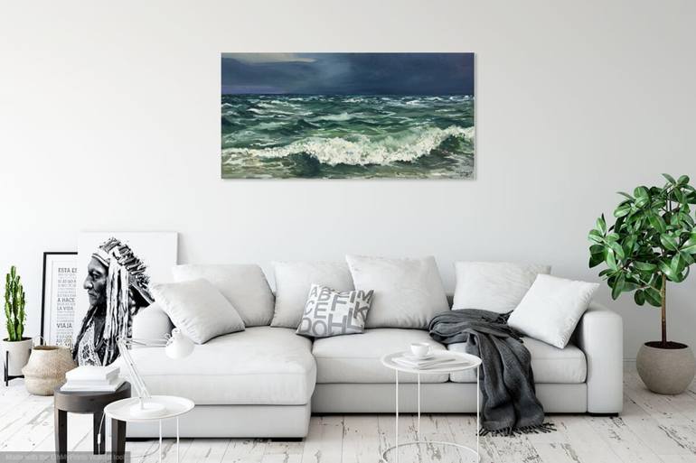 Original Realism Seascape Painting by Leo Schteinberg