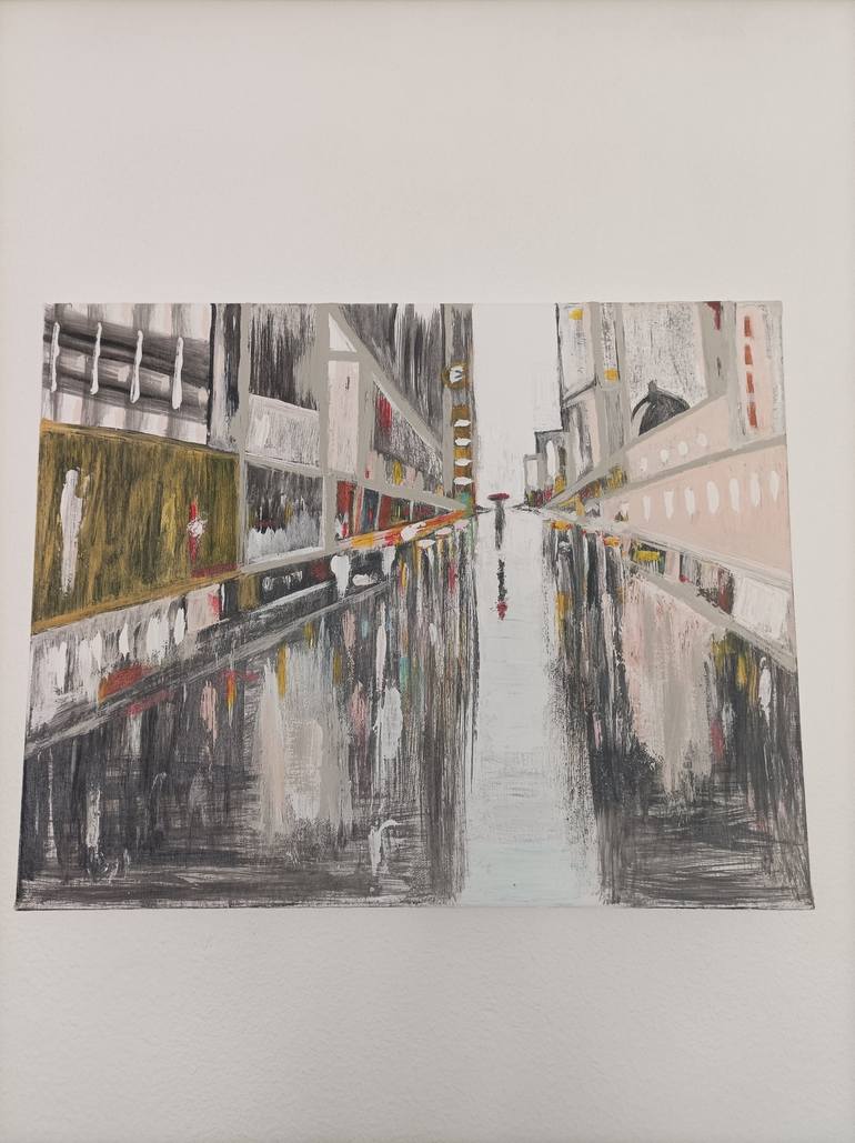 Original Expressionism Cities Painting by Isabel Grantte