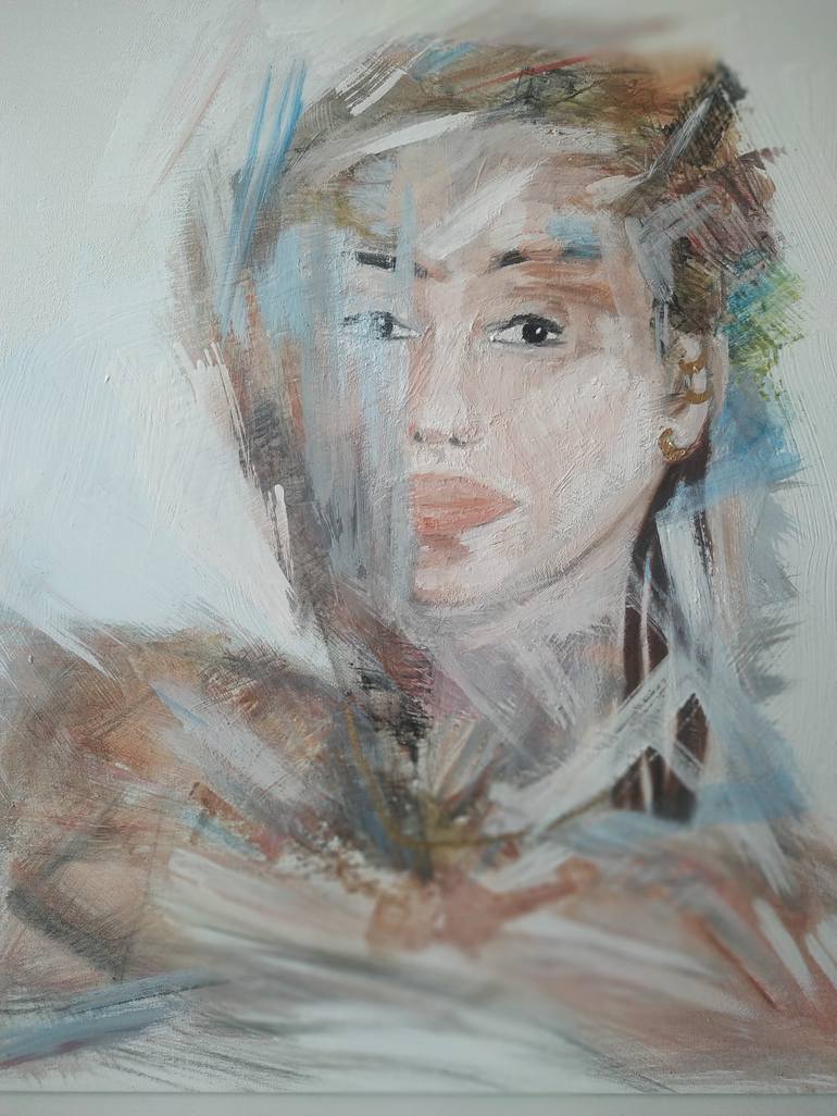 Original Expressionism Portrait Painting by Isabel Grantte