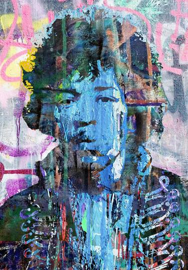 Jimi Hendrix pop art portrait - Limited Edition of 250 thumb