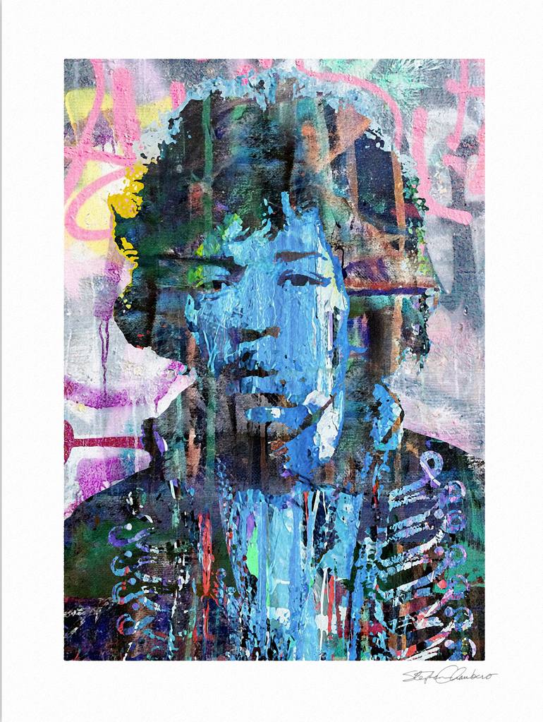 Original Celebrity Mixed Media by Stephen Chambers